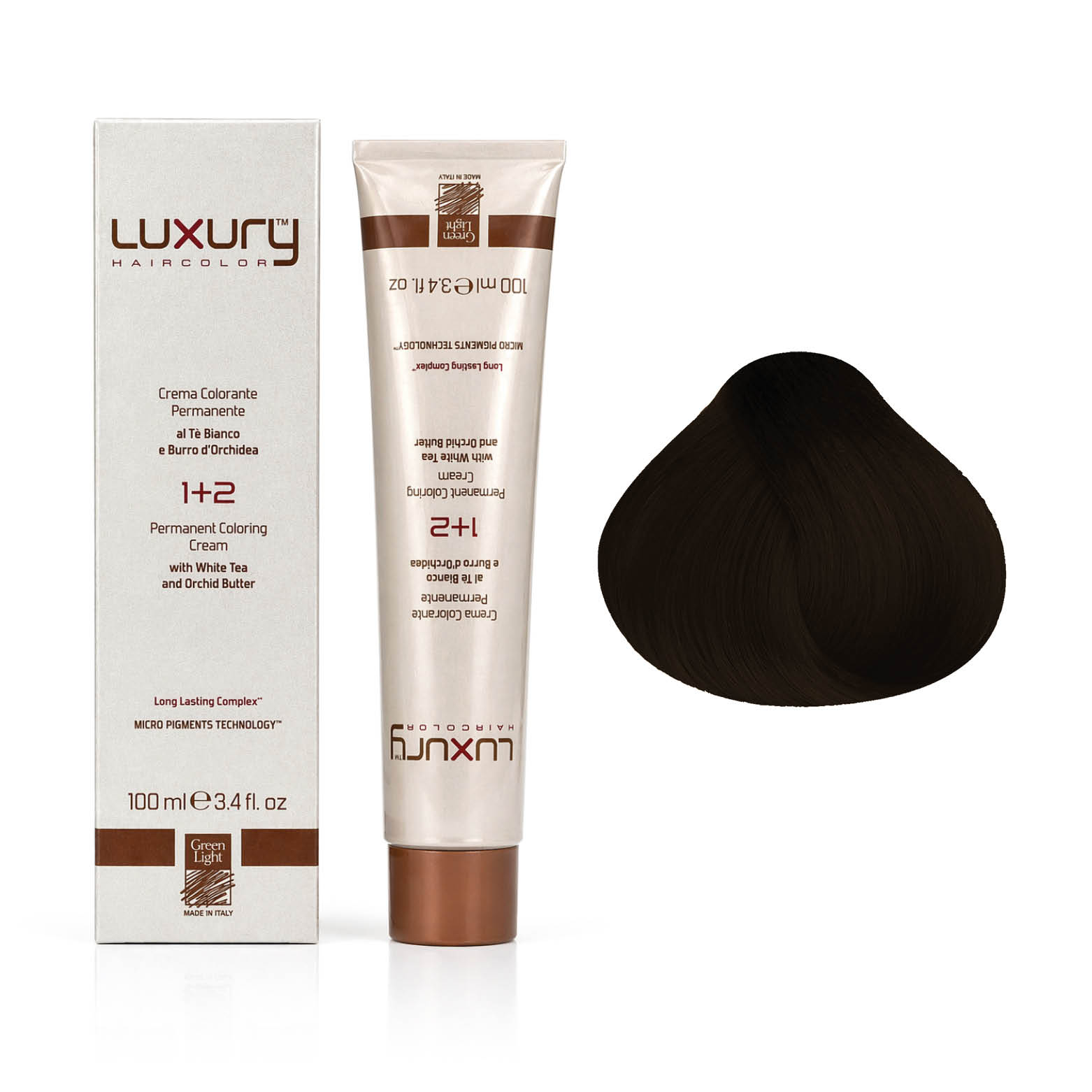 503 5.03 Чистый светло-коричневый краска для волос 100 мл/Luxury Hair Color Green Light Pure Light Brown — изображение 1