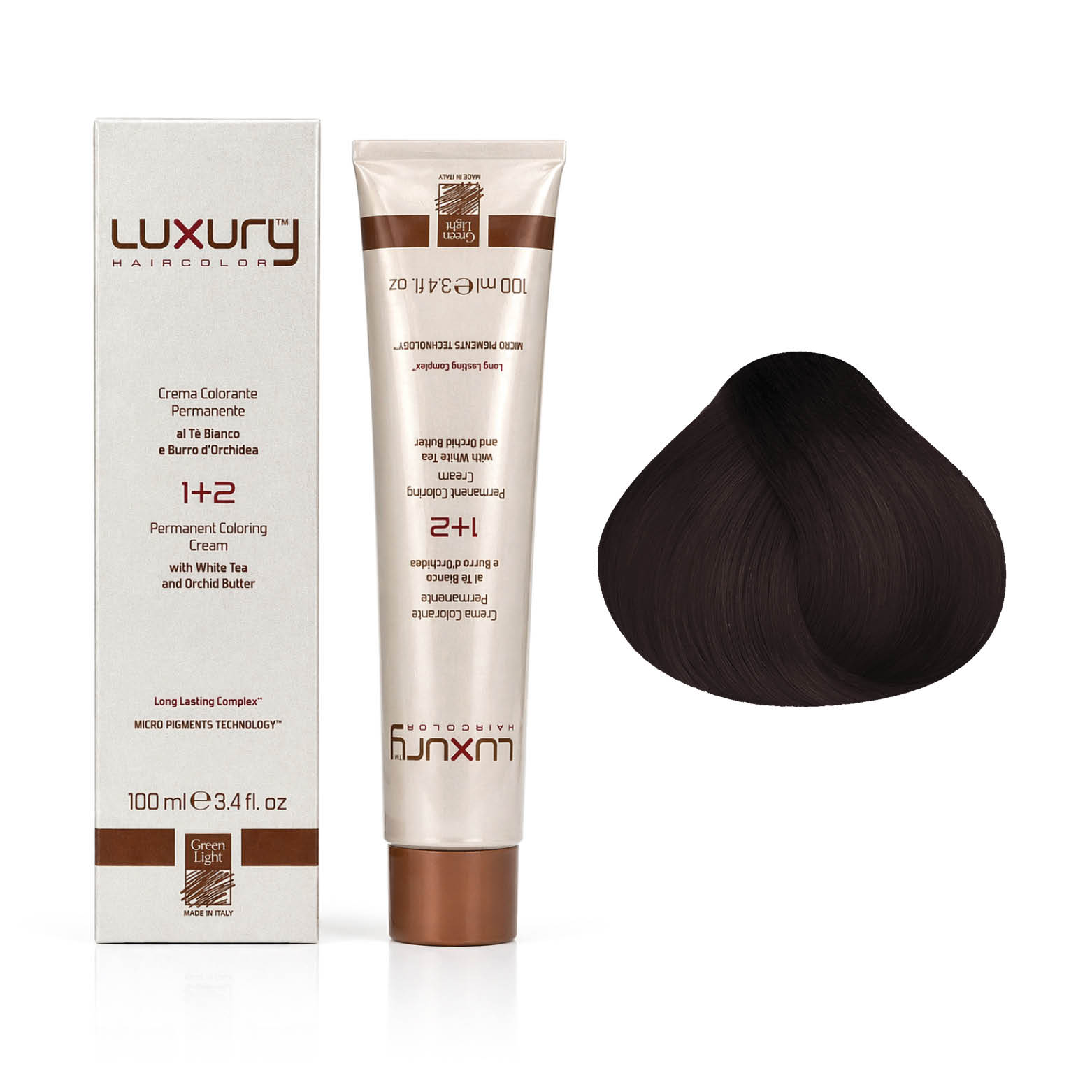 623 6.23 Темный блондин кариока краска для волос 100 мл/Luxury Hair Color Green Light Dark Carioca Blond — изображение 1