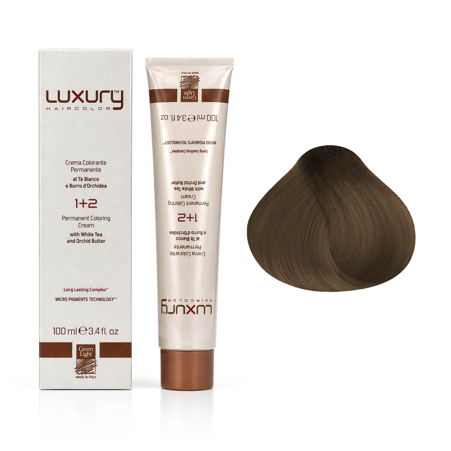 7003 7.003 Теплый блондин краска для волос 100 мл/Luxury Hair Color Green Light Warm Blond 7.003 — изображение 1