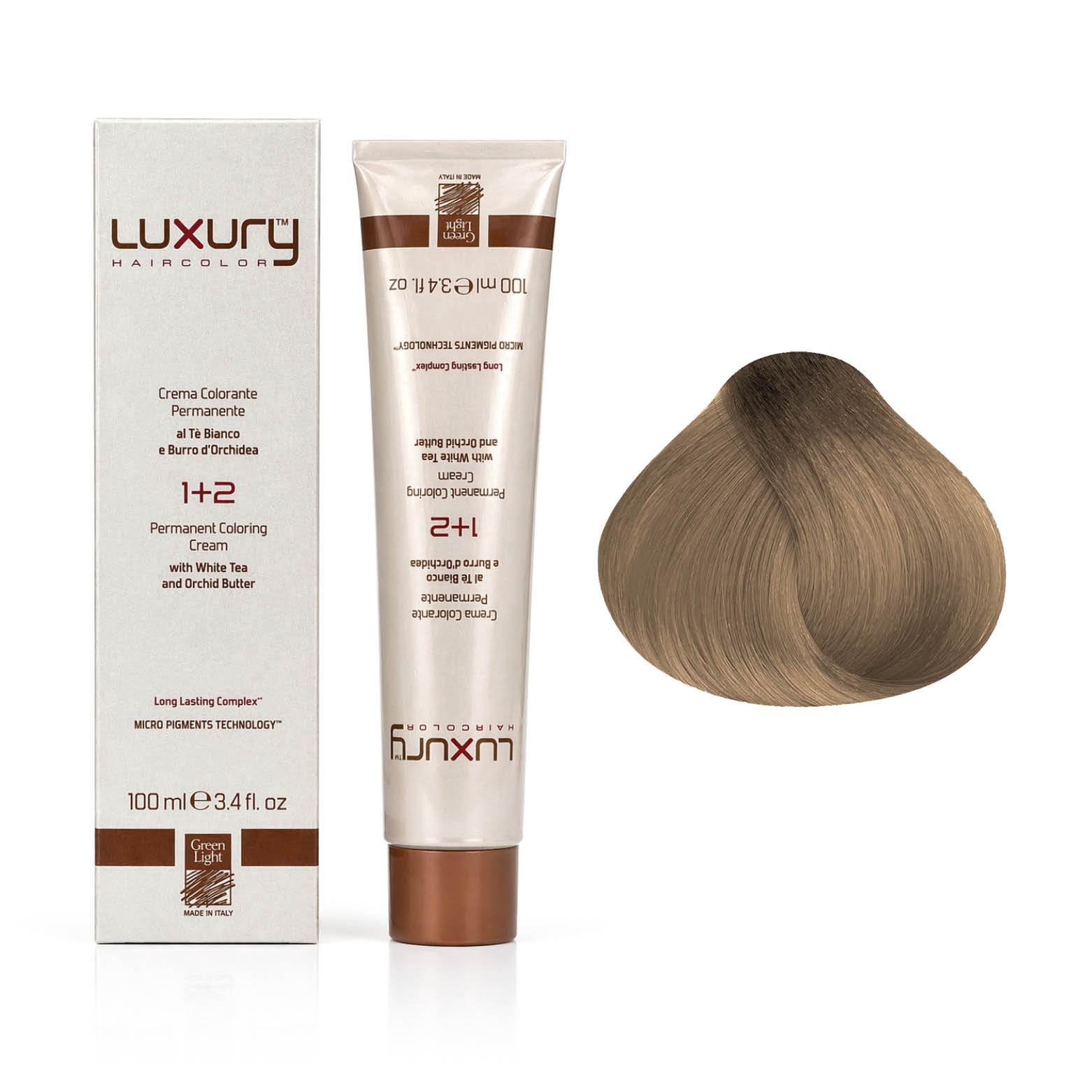 8003 8.003 Теплый светлый блондин краска для волос 100 мл/Luxury Hair Color Green Light Warm Light Blond — изображение 1