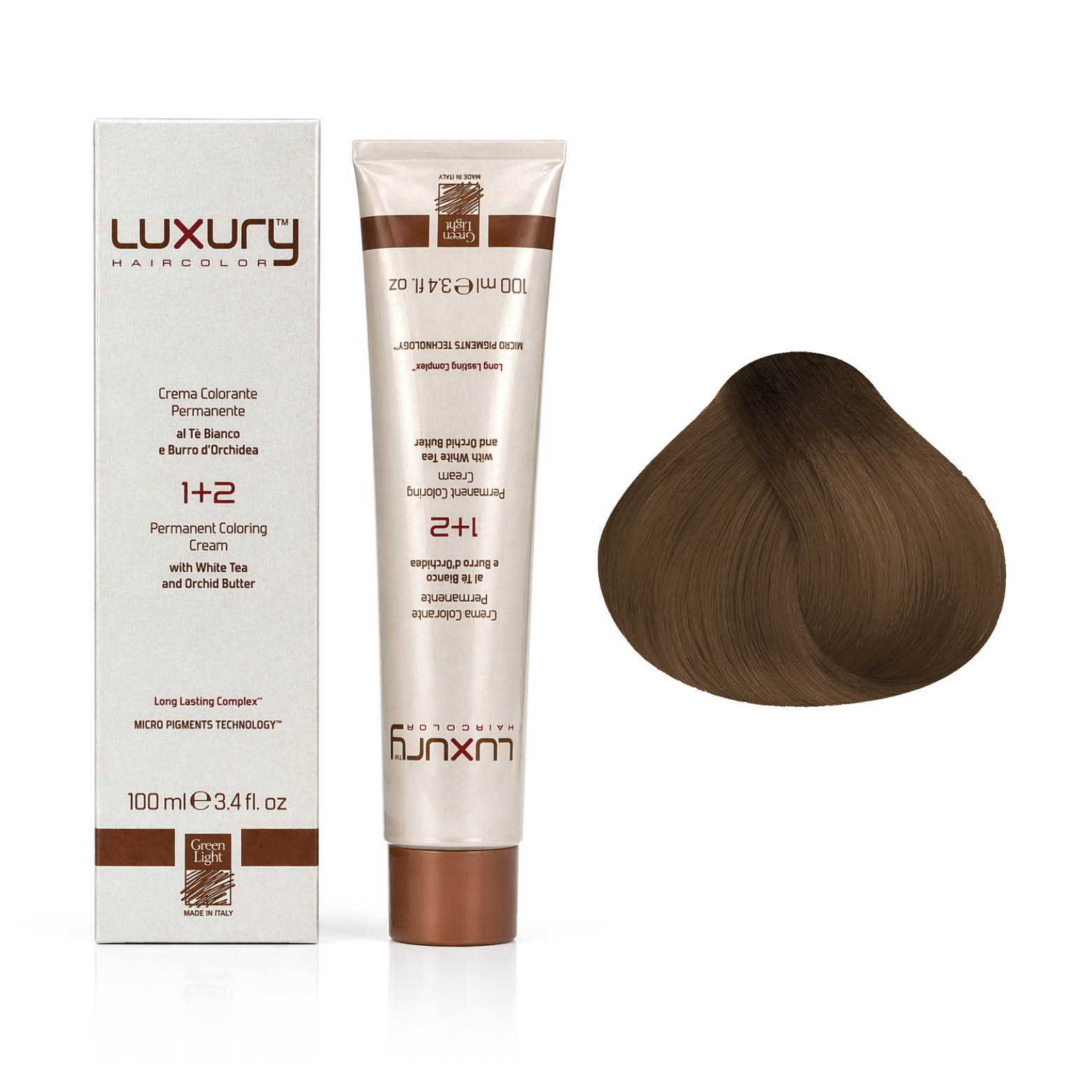 83 8.3 Светлый золотистый блондин краска для волос 100 мл/Luxury Hair Color Green Light Light Golden Bl — изображение 1