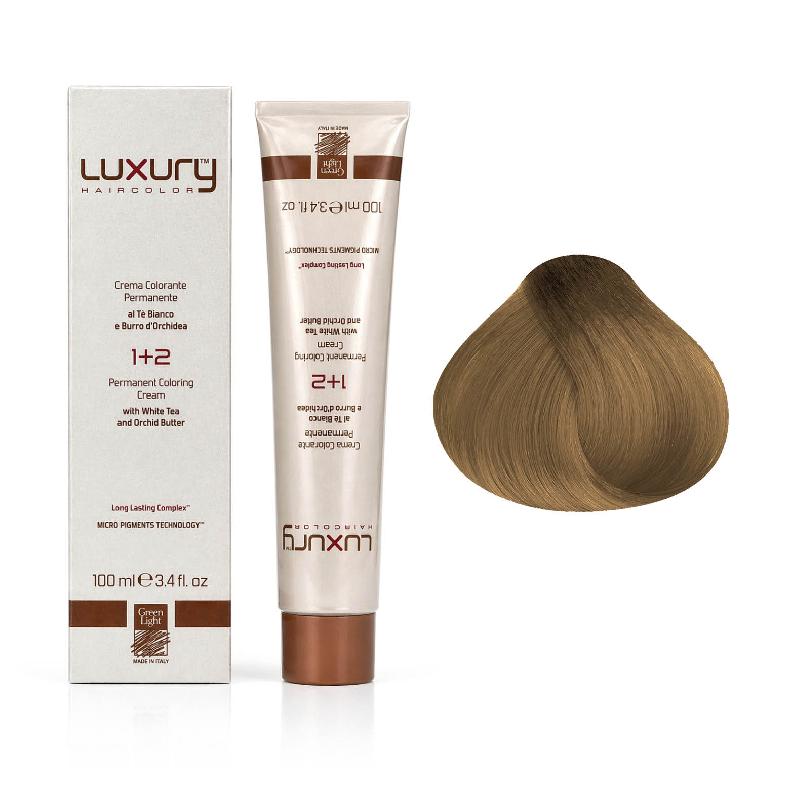 903 9.03 Очень светлый блондин краска для волос 100 мл/Luxury Hair Color Green Light Pure Very Light Blo — изображение 1